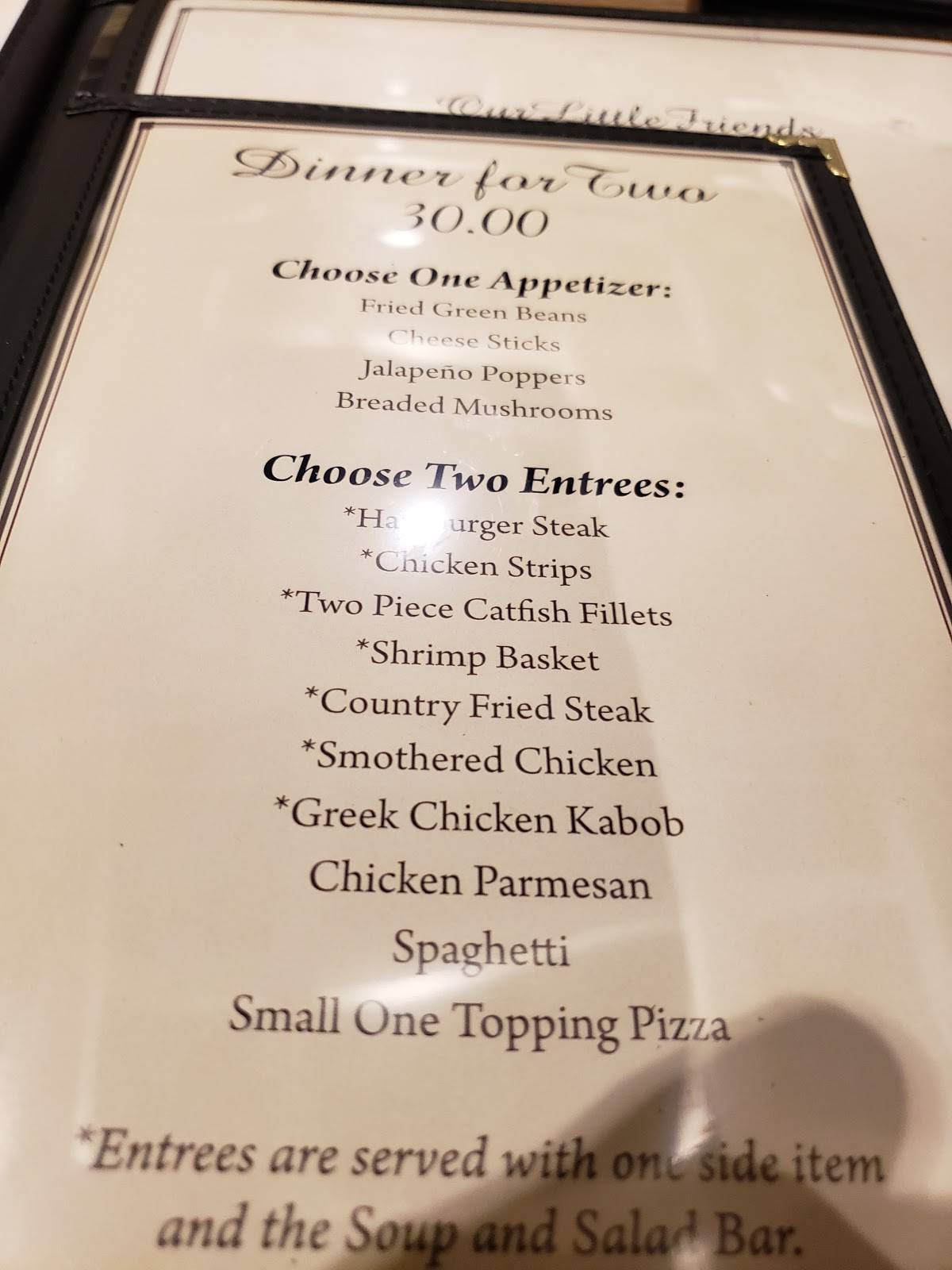 Menu at Olympic Steak & Pizza Arlington steakhouse, Arlington