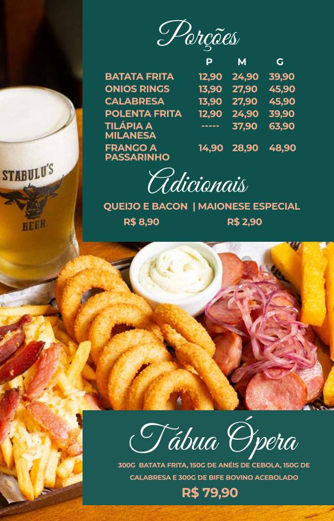 Ópera Café cardápio