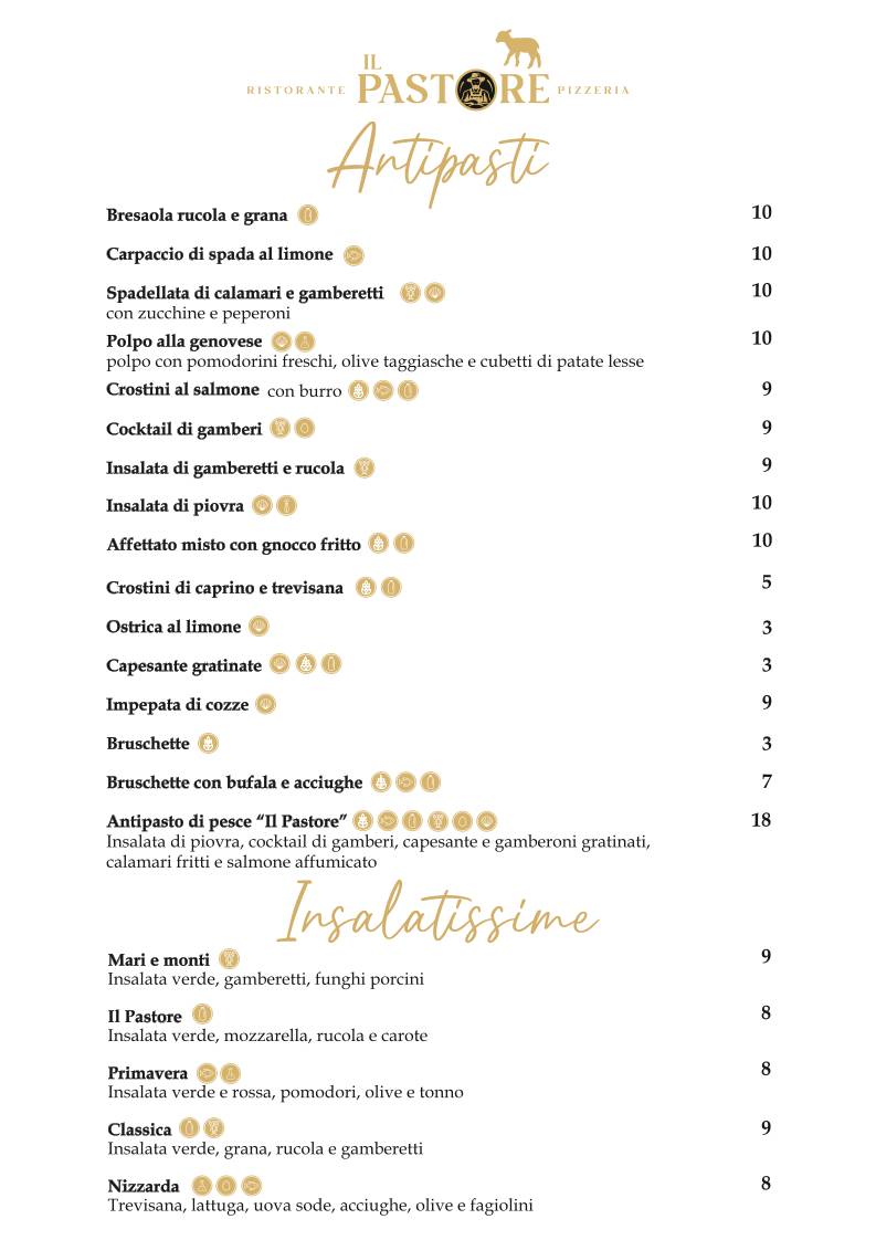 Menu di Il pastore 