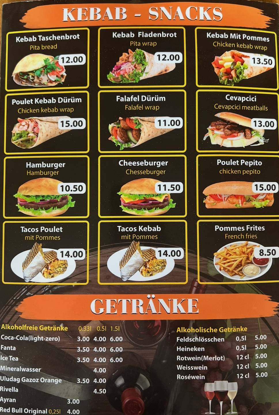 Menu di Oscar 
