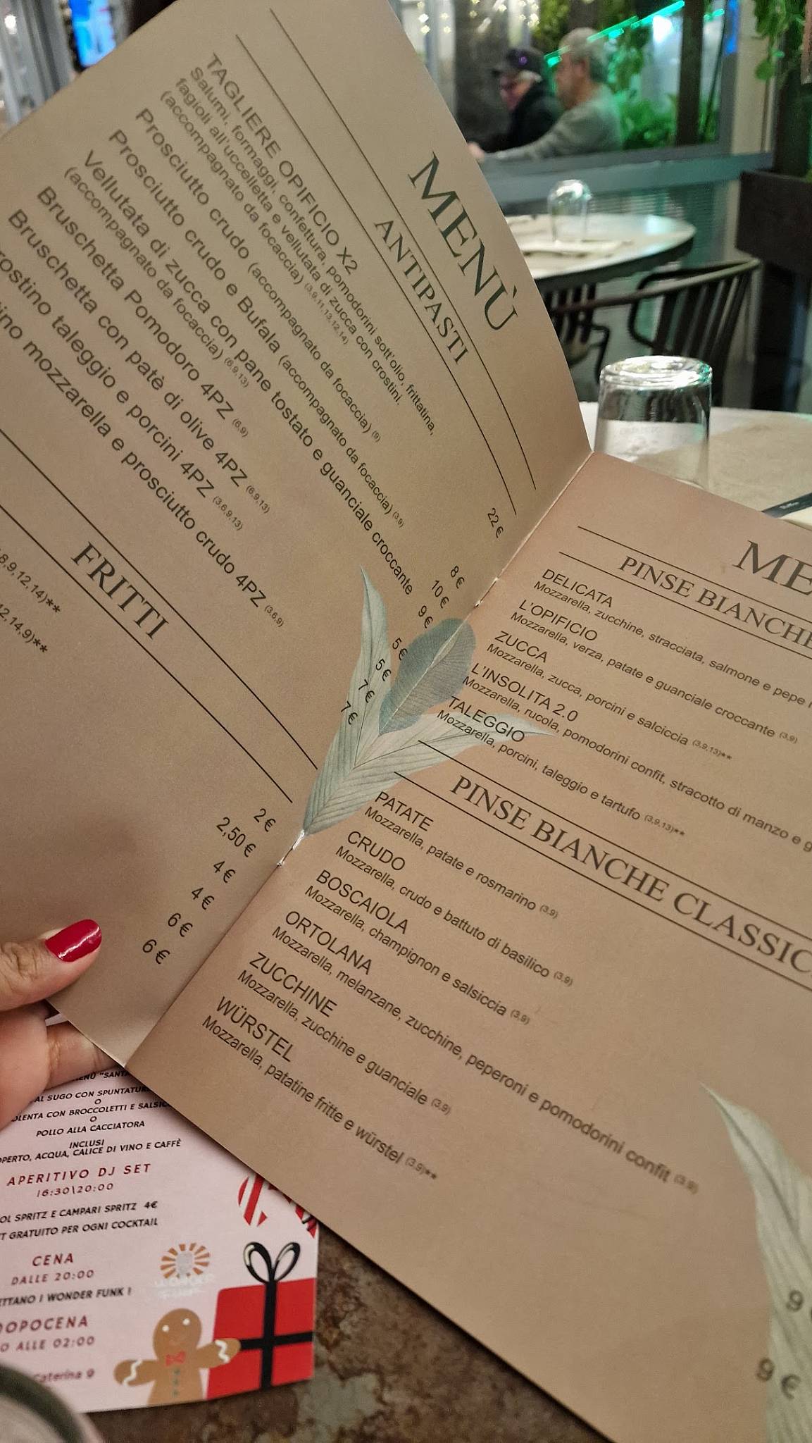 Menu di Opificio del Gusto 