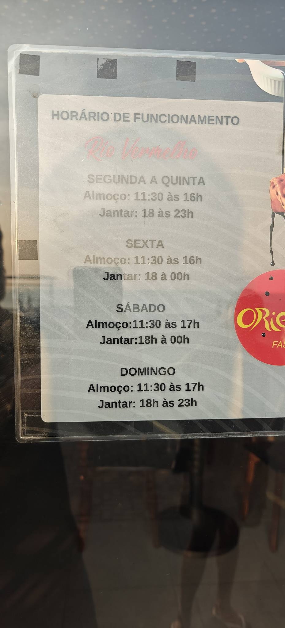 Oriente Fast cardápio