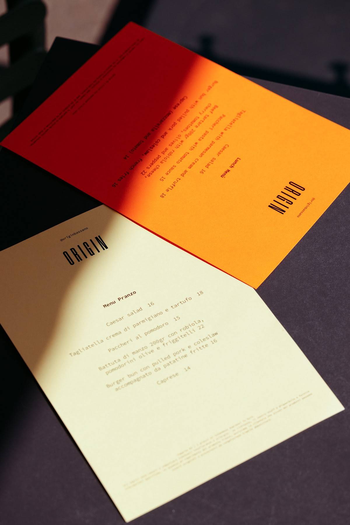 Menu di Origin Bassano Food And Beverage 