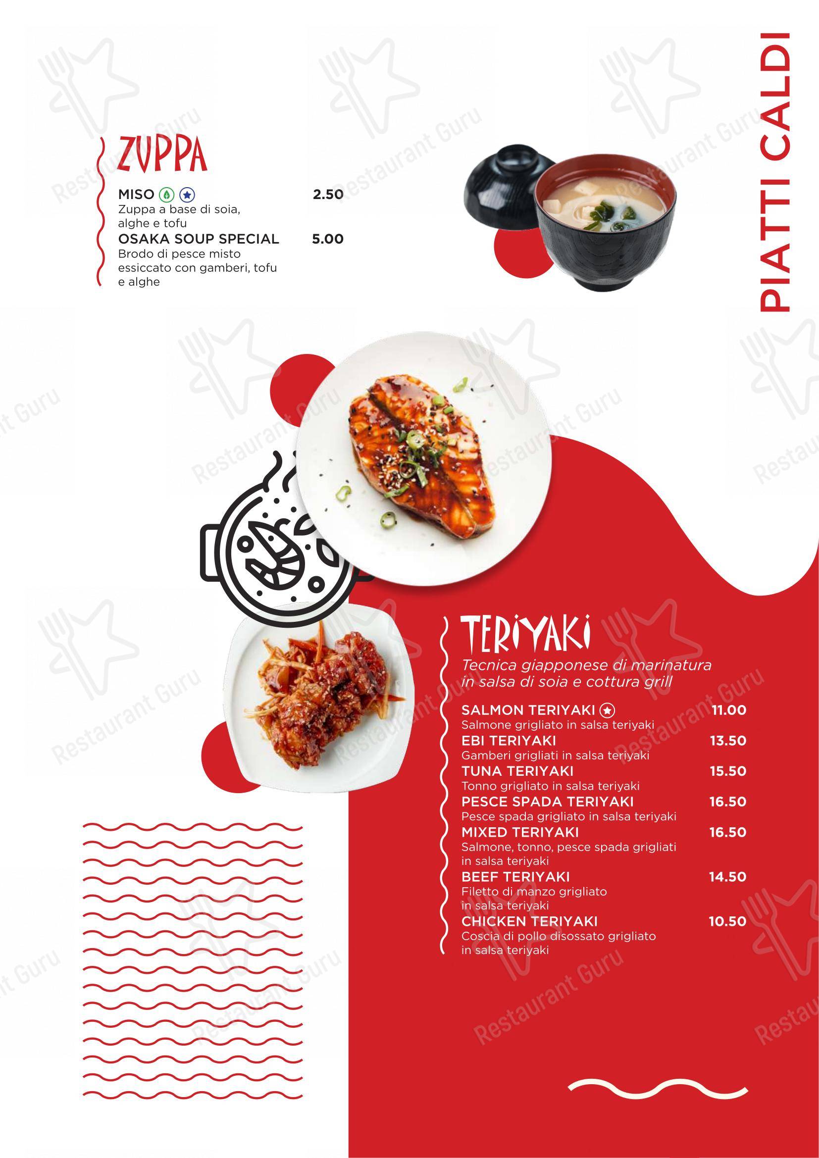 Osaka Restaurant dans Turin - Menu