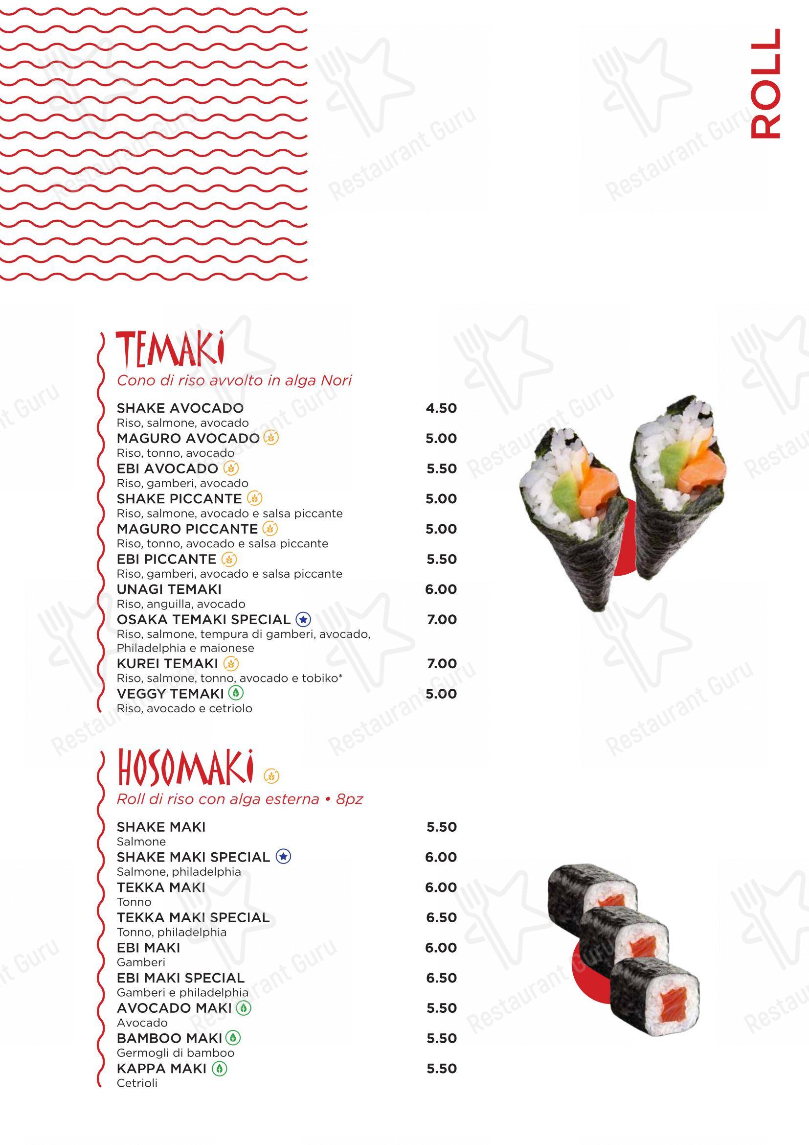 Osaka Restaurant dans Turin - Menu