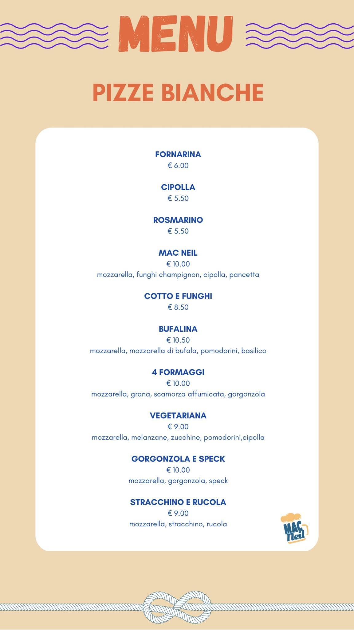 Menu di Mac Neil 