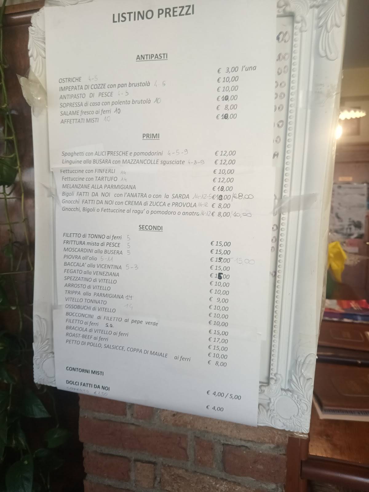 Menu di Osteria Piccolo Piemonte 