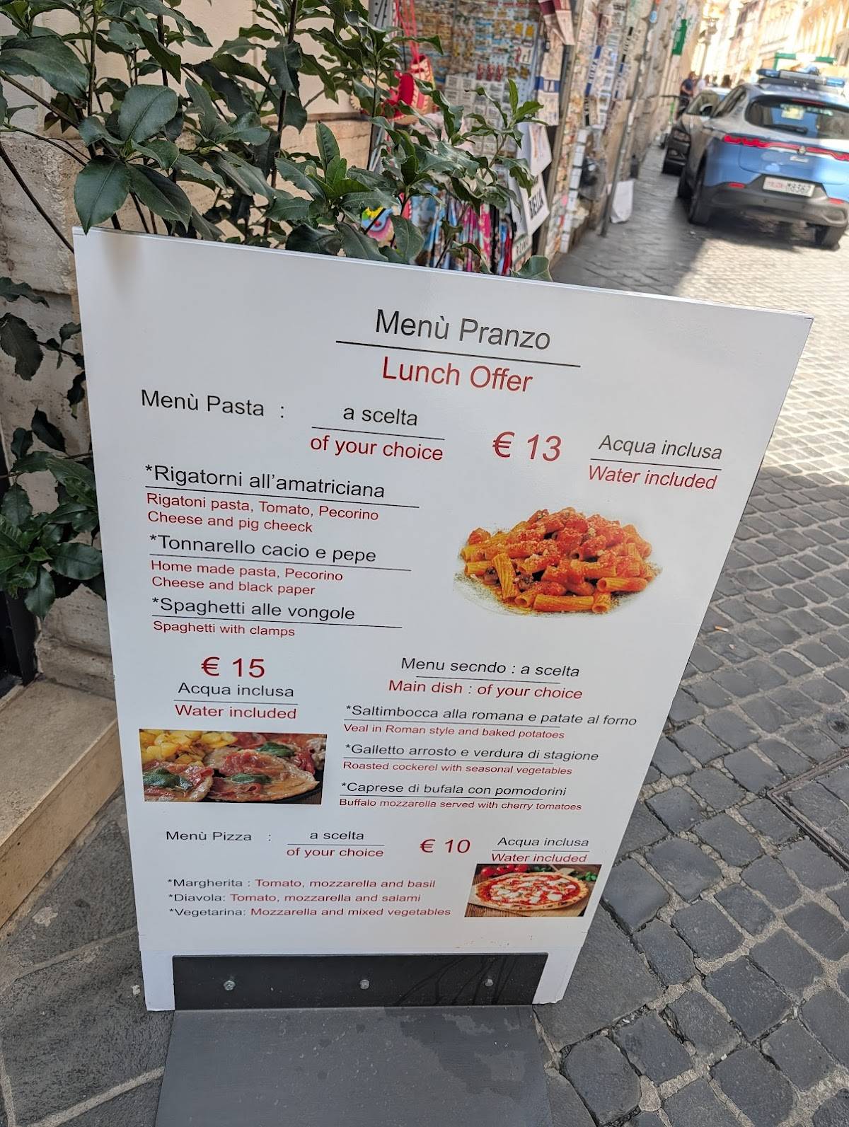 Menu di Osteria Pizzeria Di Agrippa 