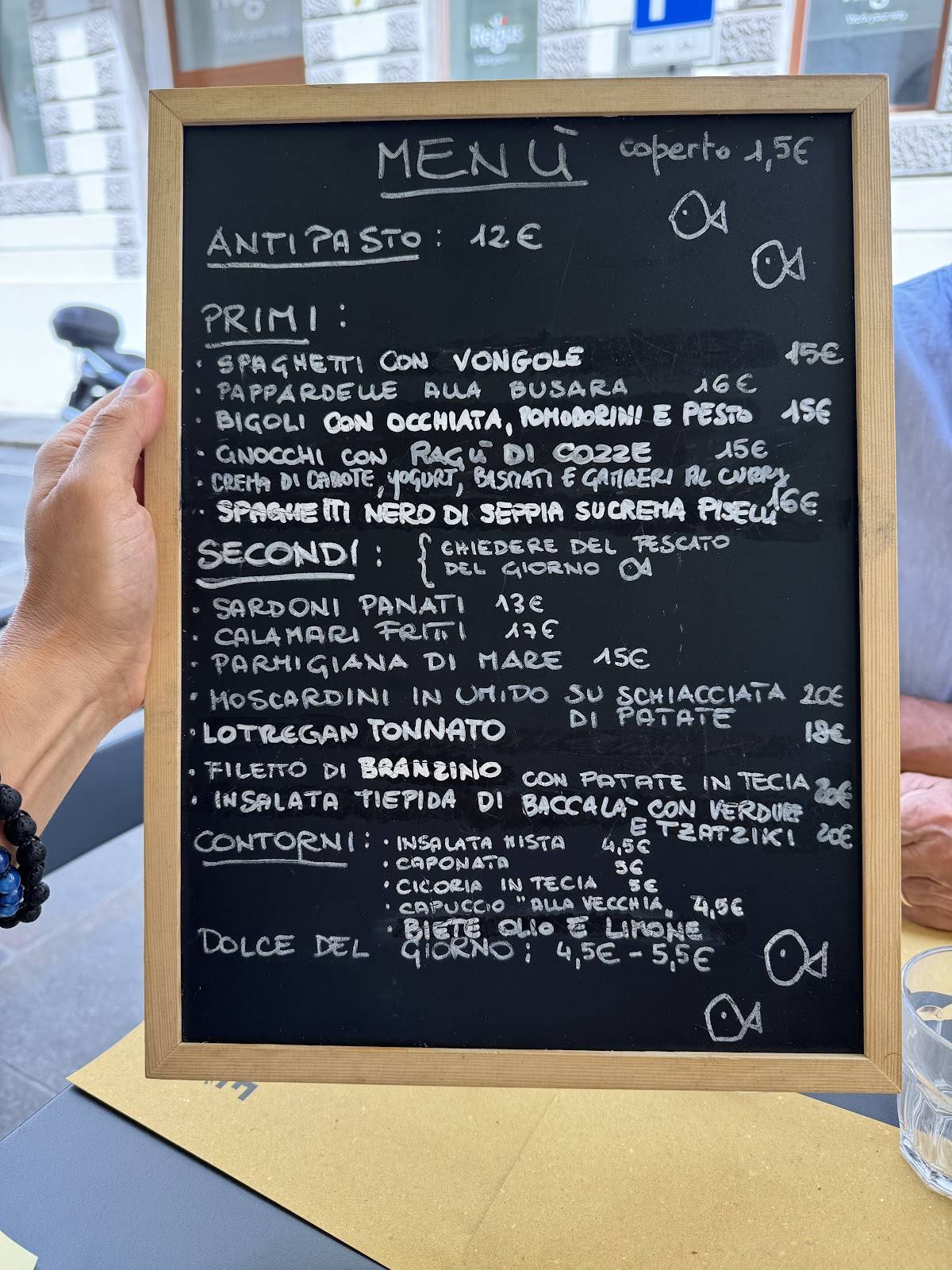 Menu di Osteria Salvagente 