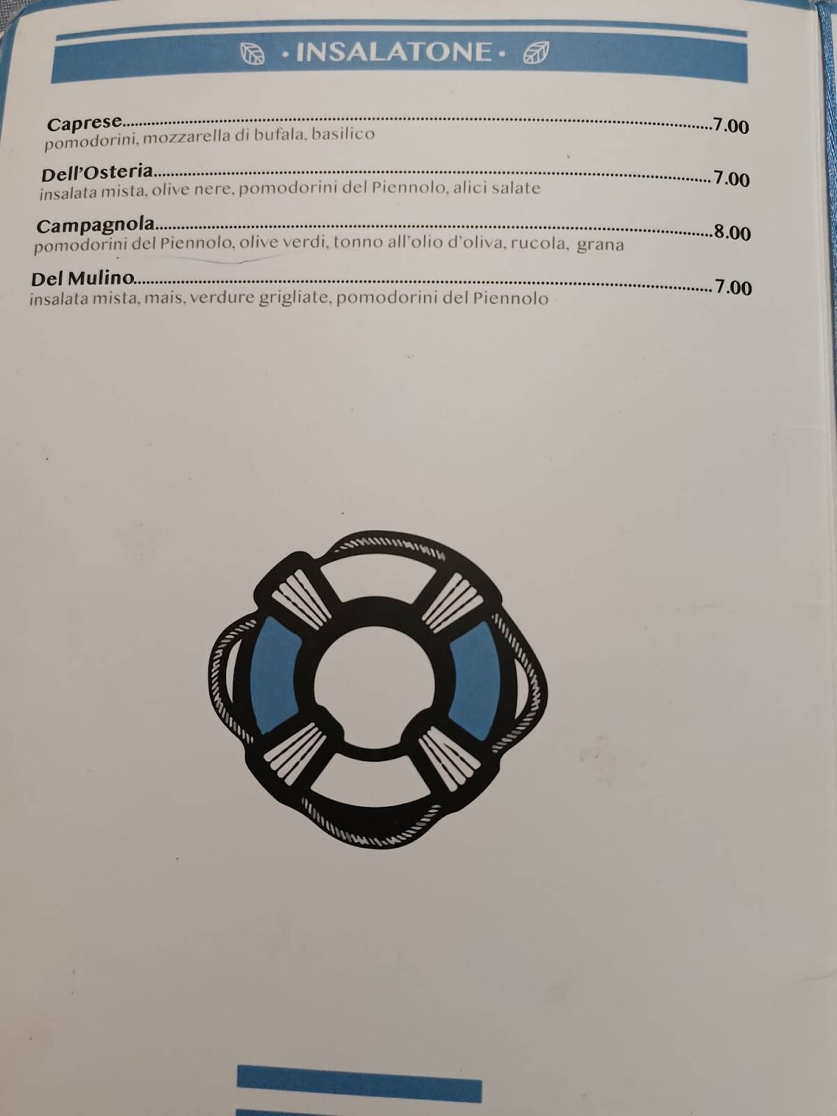 Menu di Osteria del Porto 