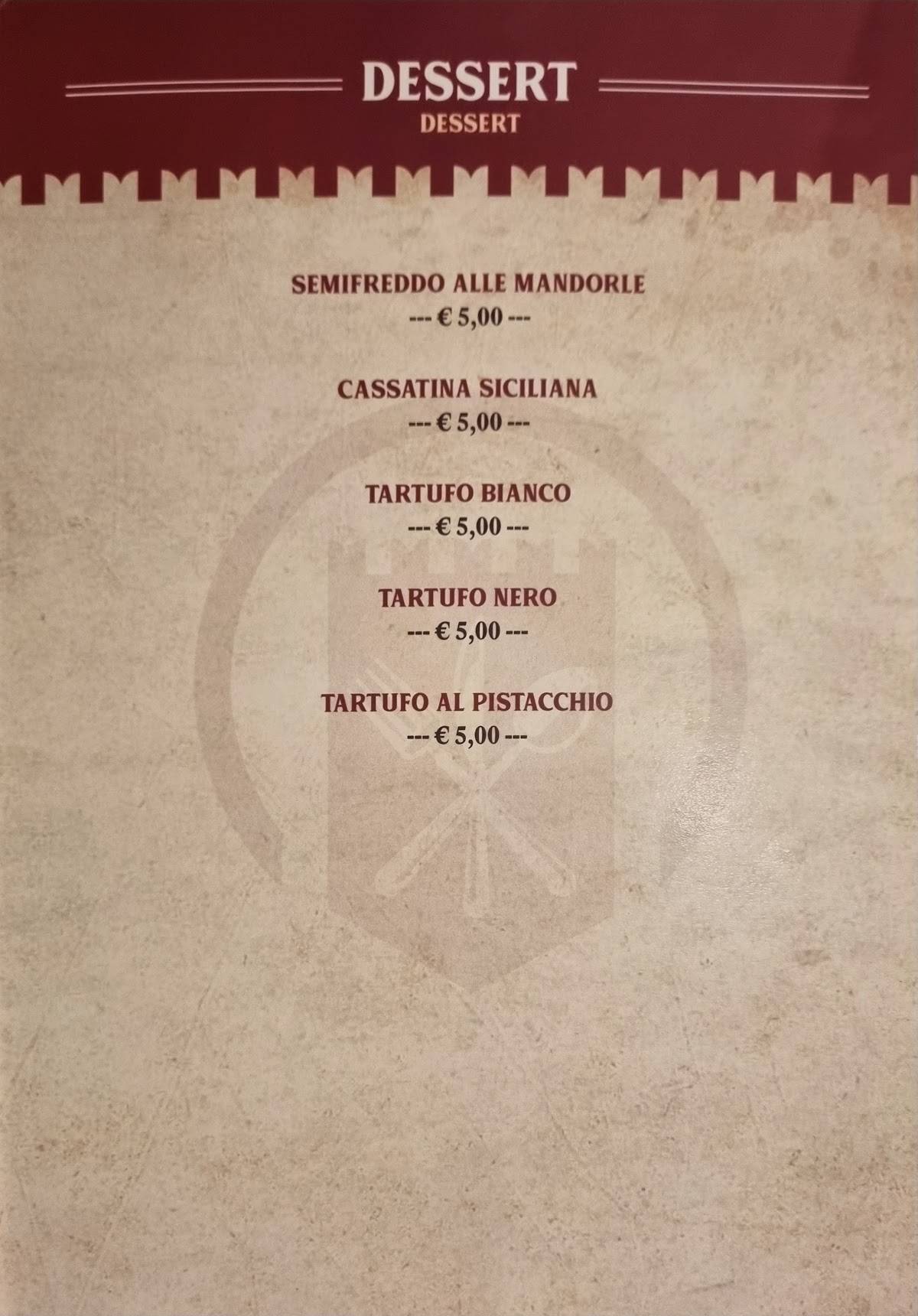 Menu di Osteria del borgo 
