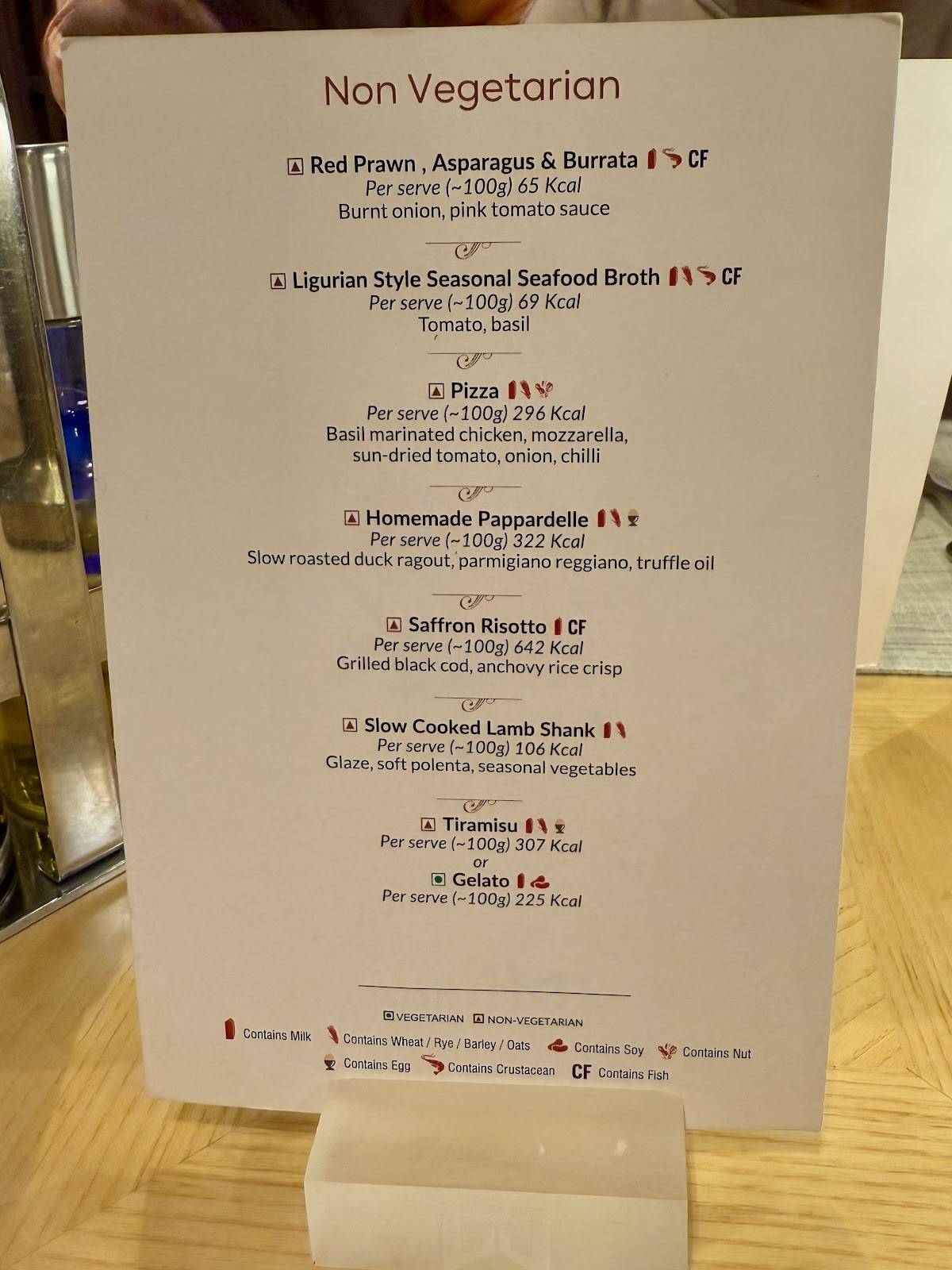 Ottimo Cucina Italiana menu