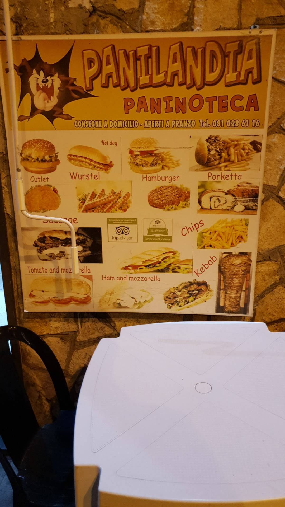 Menu di PANILANDIA - Paninoteca 