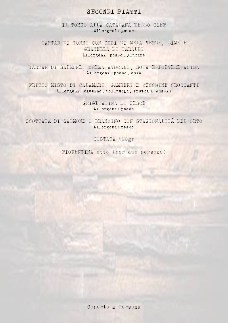 Menu di CHALET 