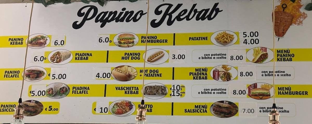 Menu di PAPINO KEBAB 