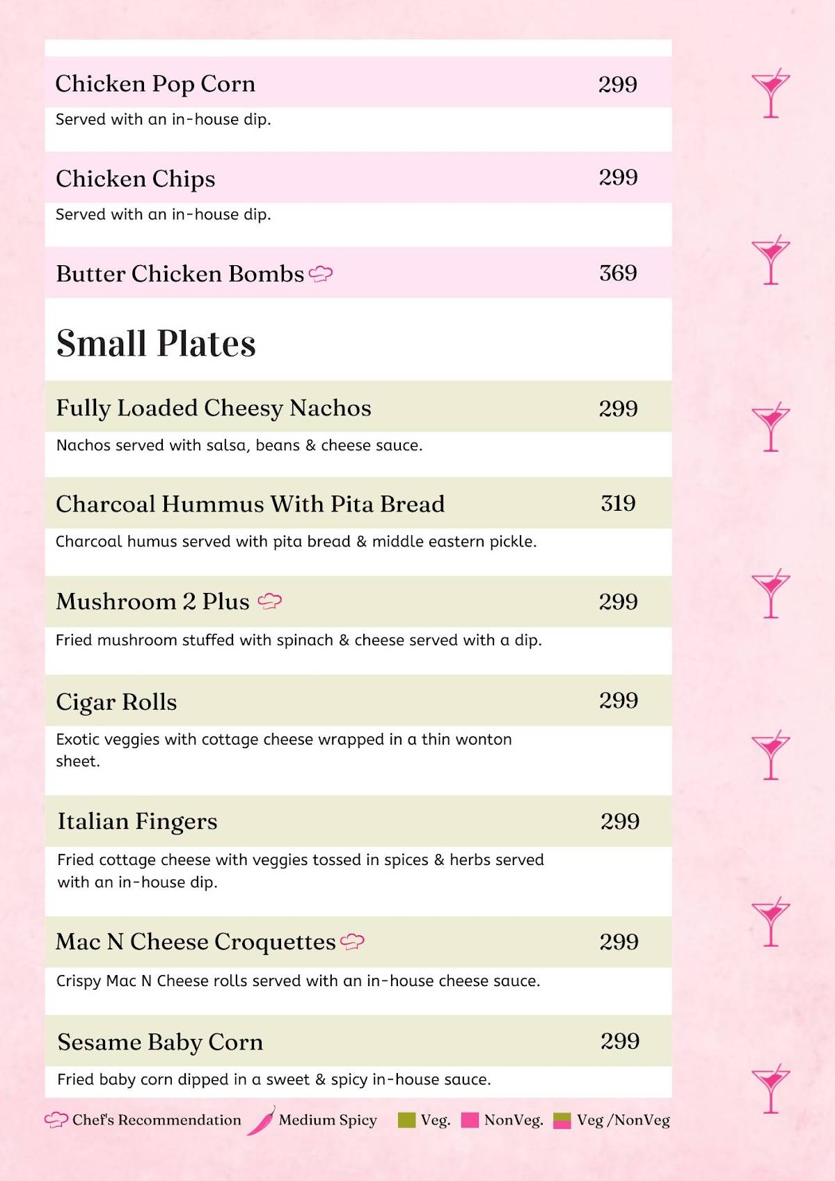 PINK MARTINI By Punjab Mail menu