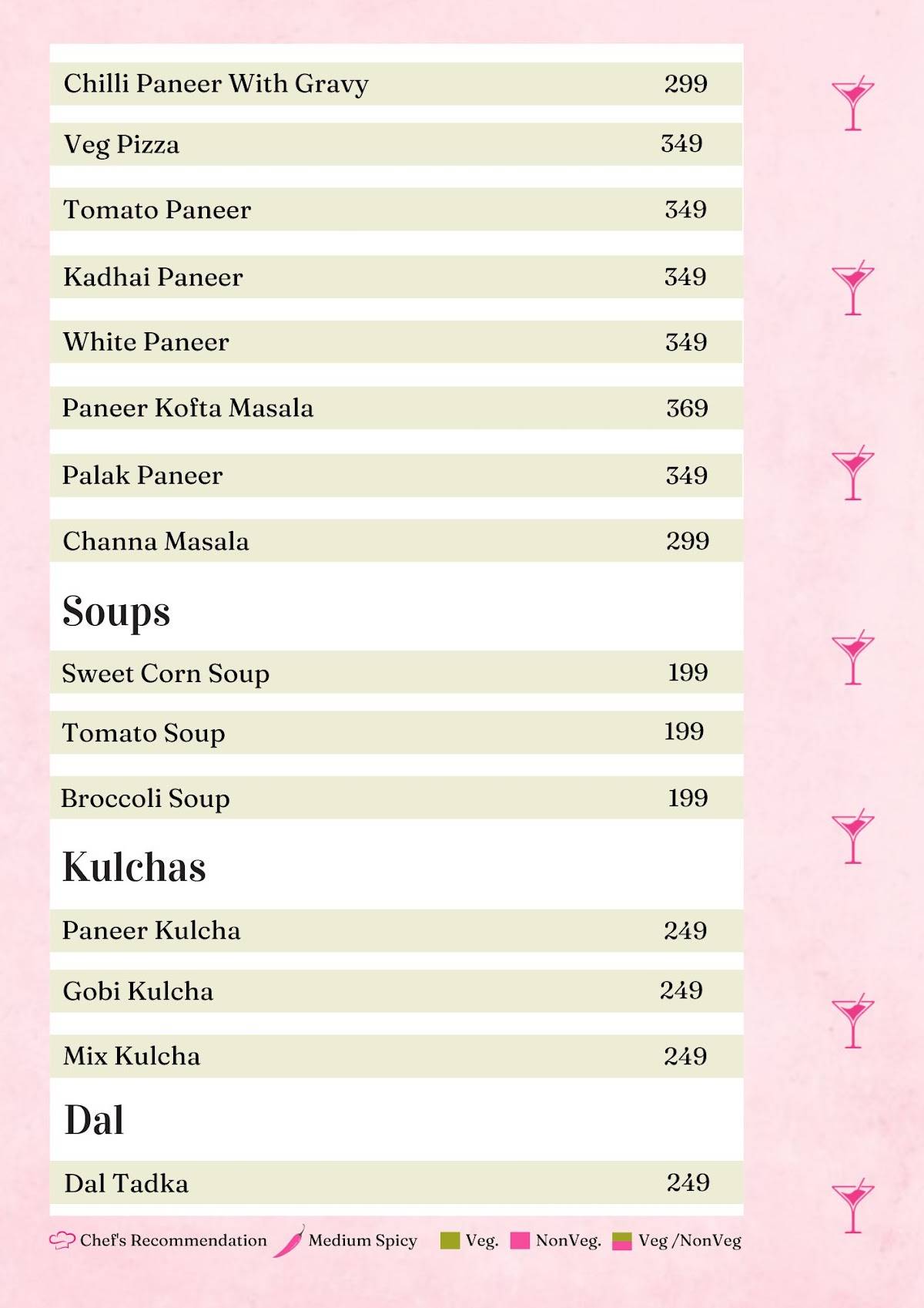 PINK MARTINI By Punjab Mail menu