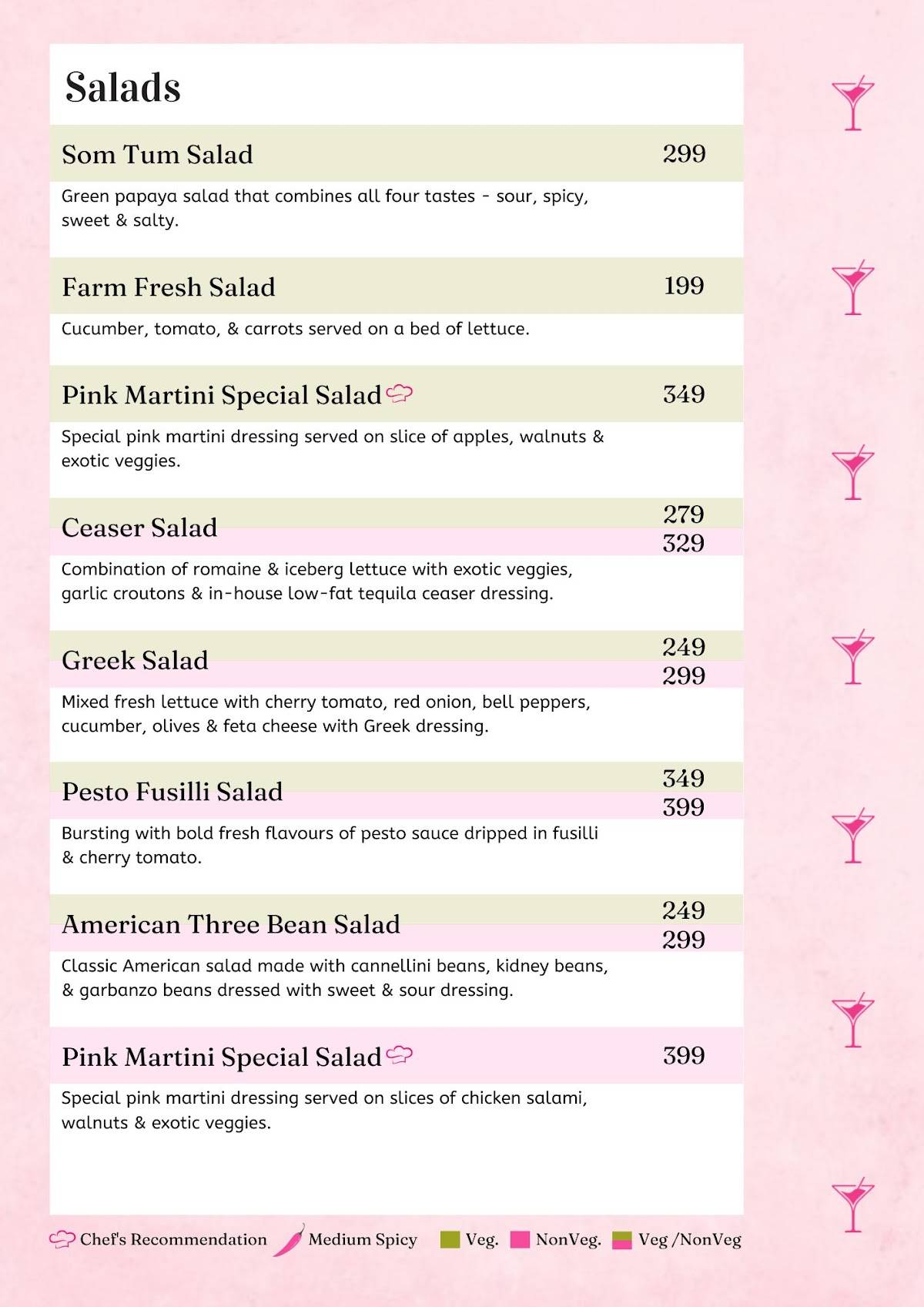 PINK MARTINI By Punjab Mail menu