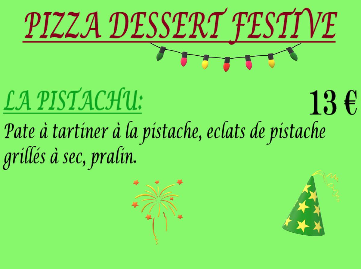 Menu de PIZ PIZZA Camion au Feu de Bois Rocbaron