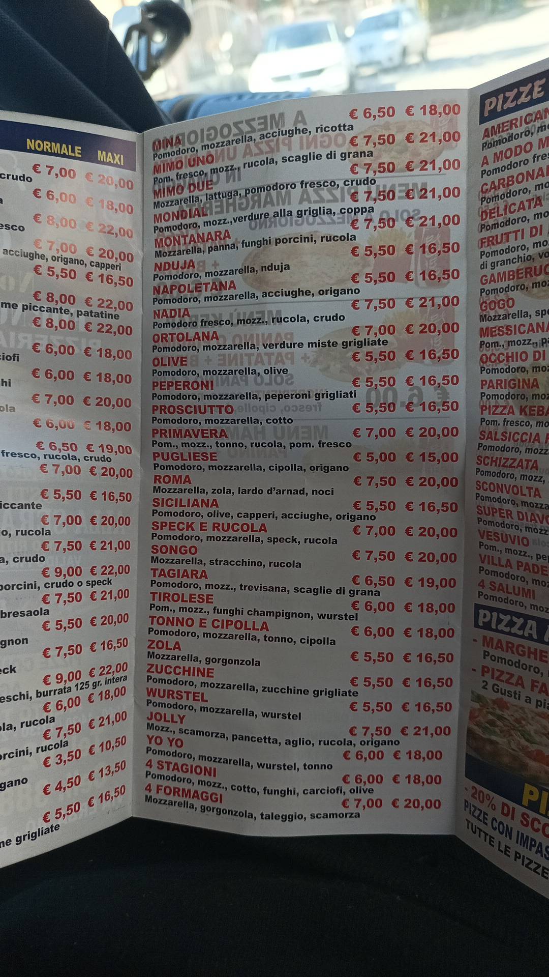 Menu di Pizza Chic 2 