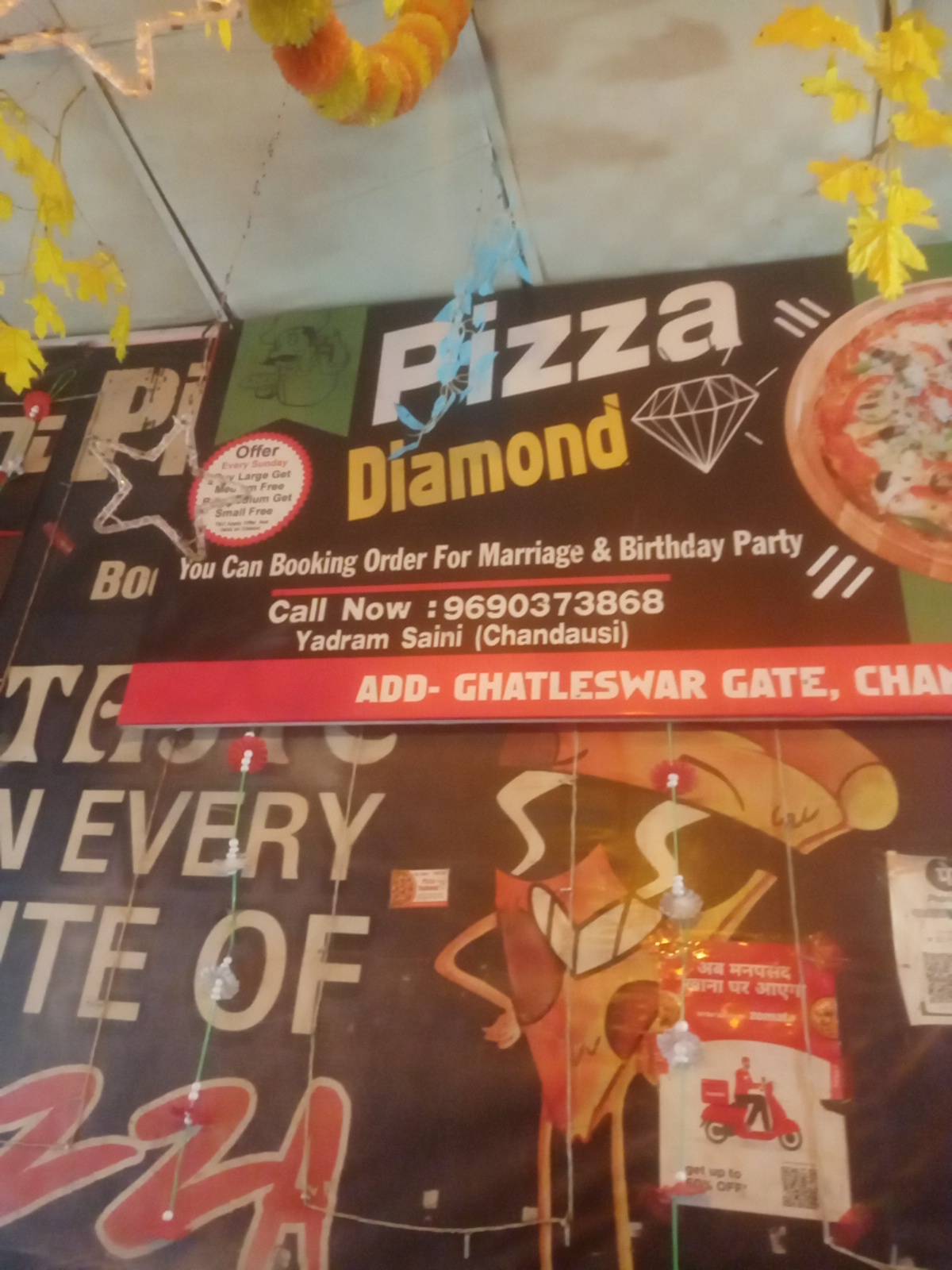 PIZZA DIAMONDS menu
