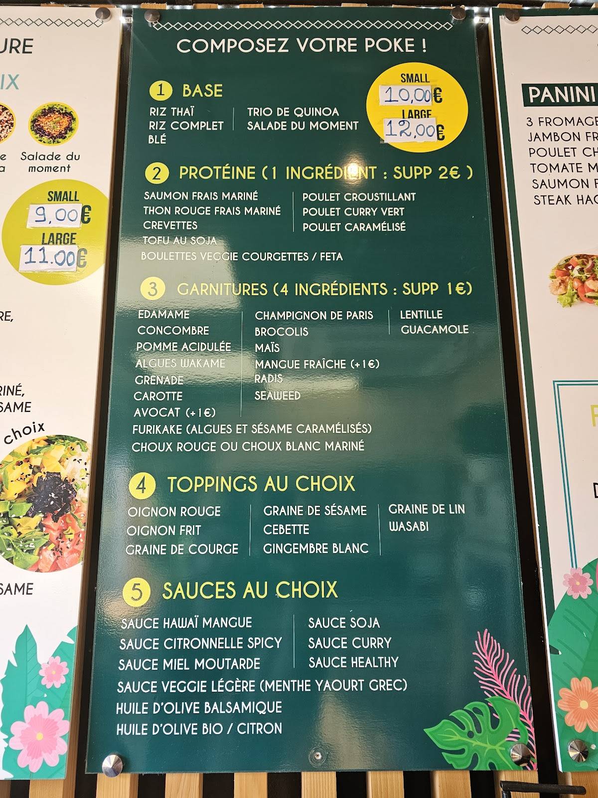 Menu de POKETIME RUEIL-MALMAISON