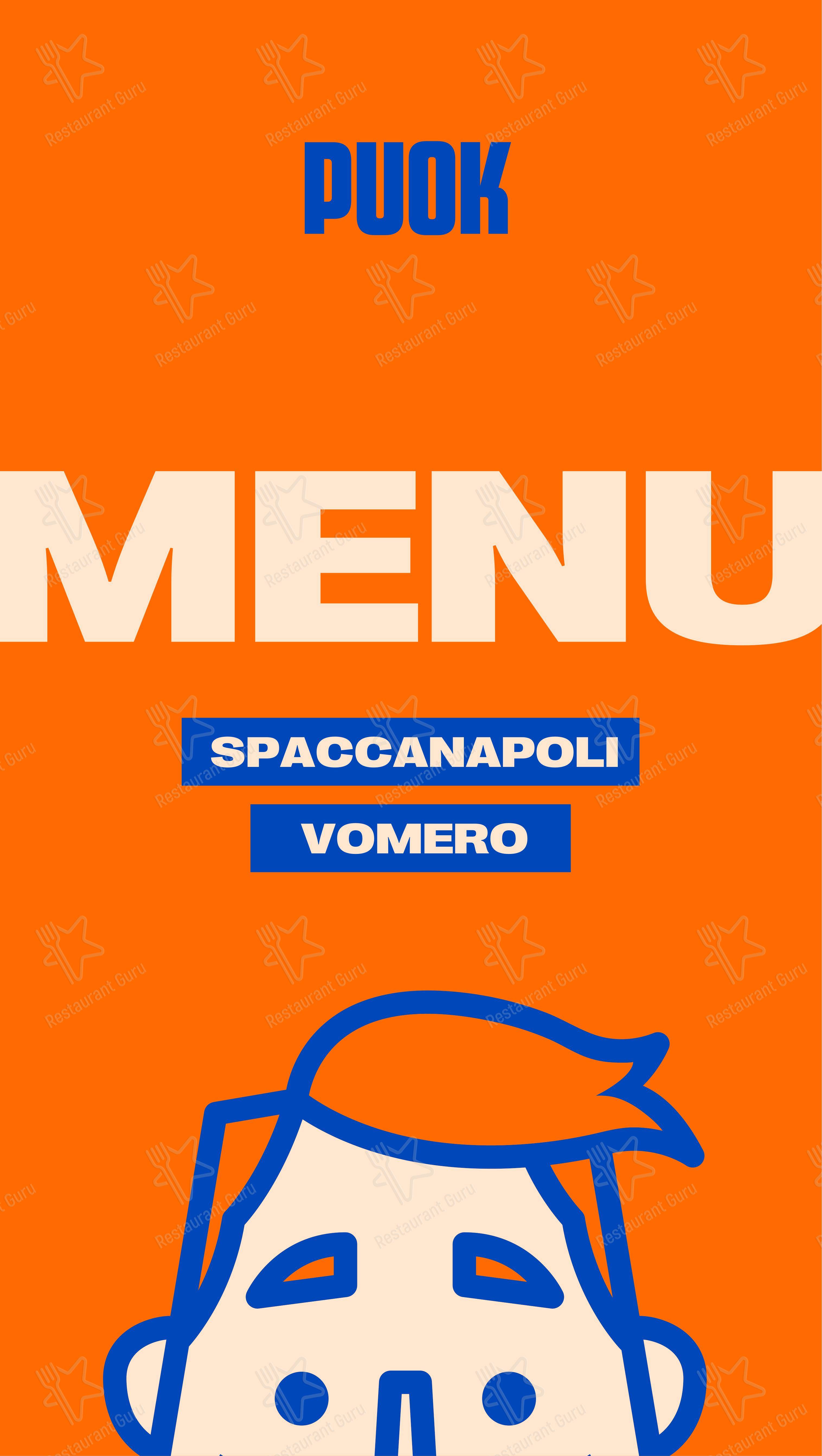 Menu per PUOK (Vomero) in Napoli