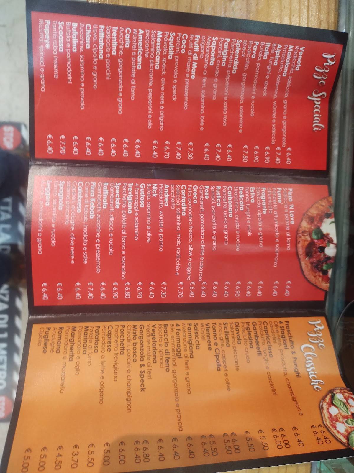 Menu di PIZZA & LOVE 