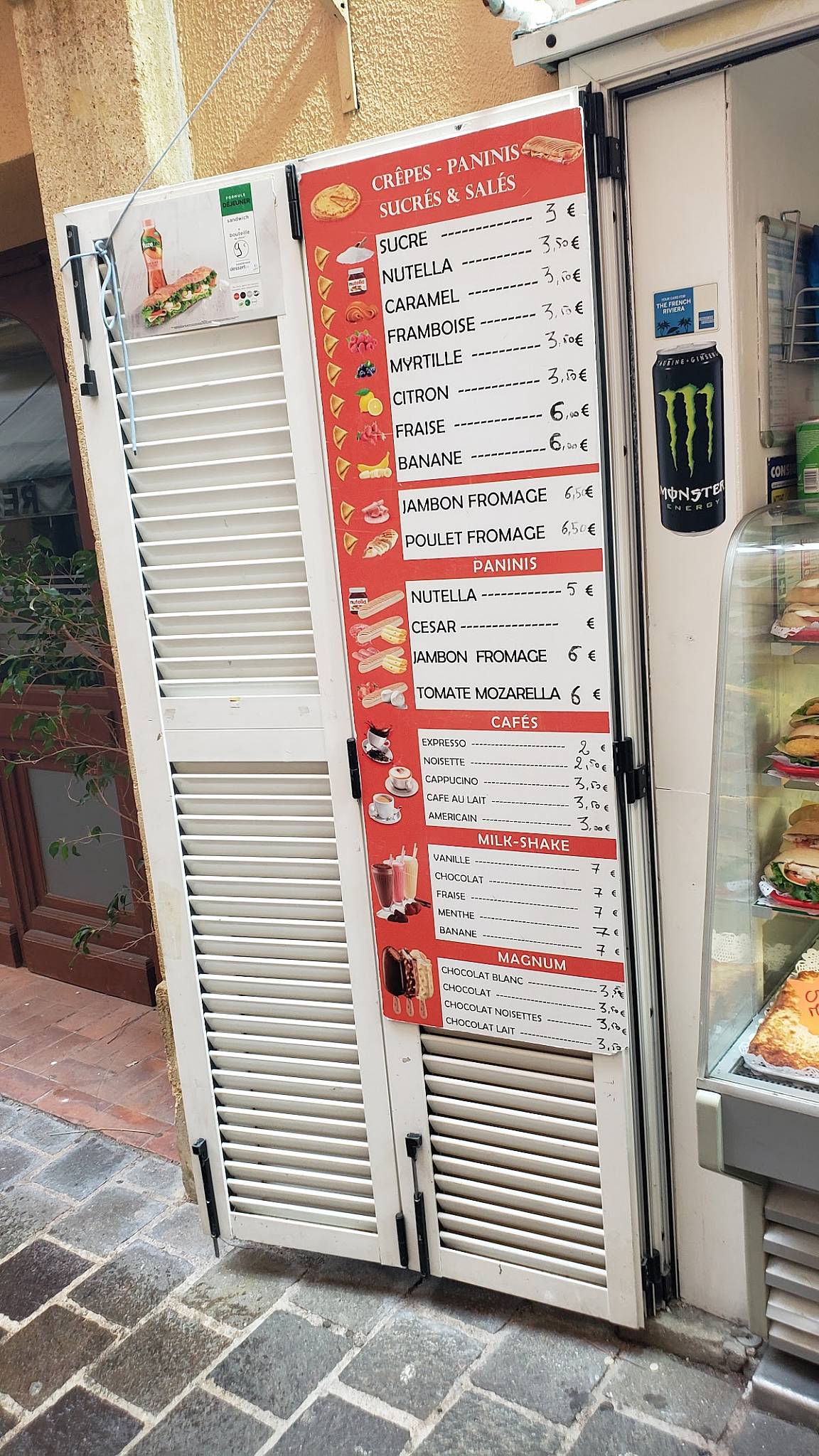 Menu de Palais Greem