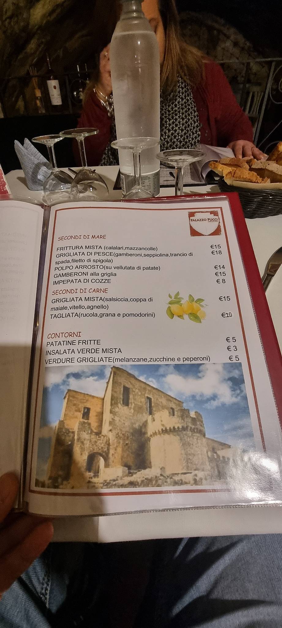 Menu di Palazzo Pucci 