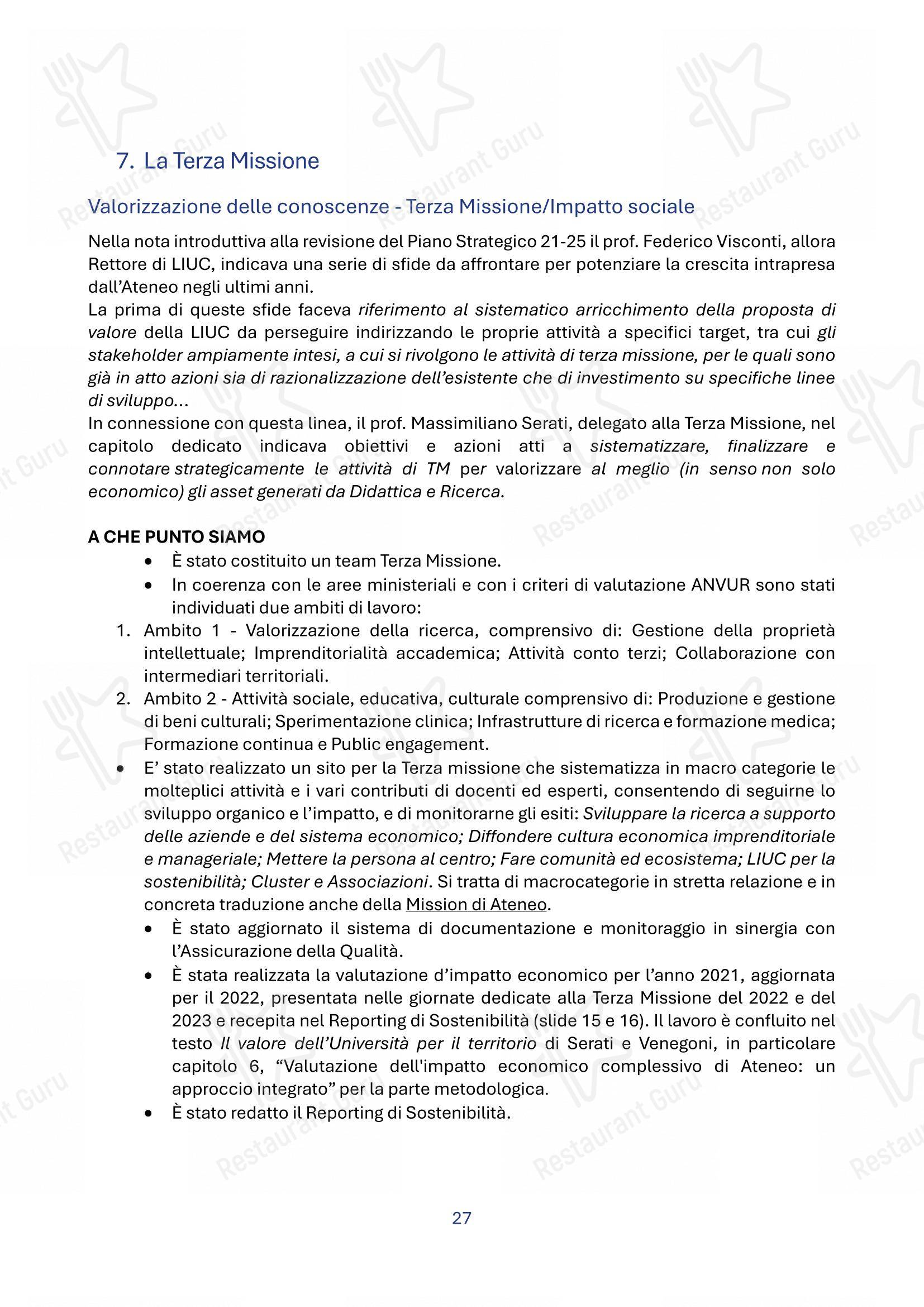 Menu per Panacea in Legnano
