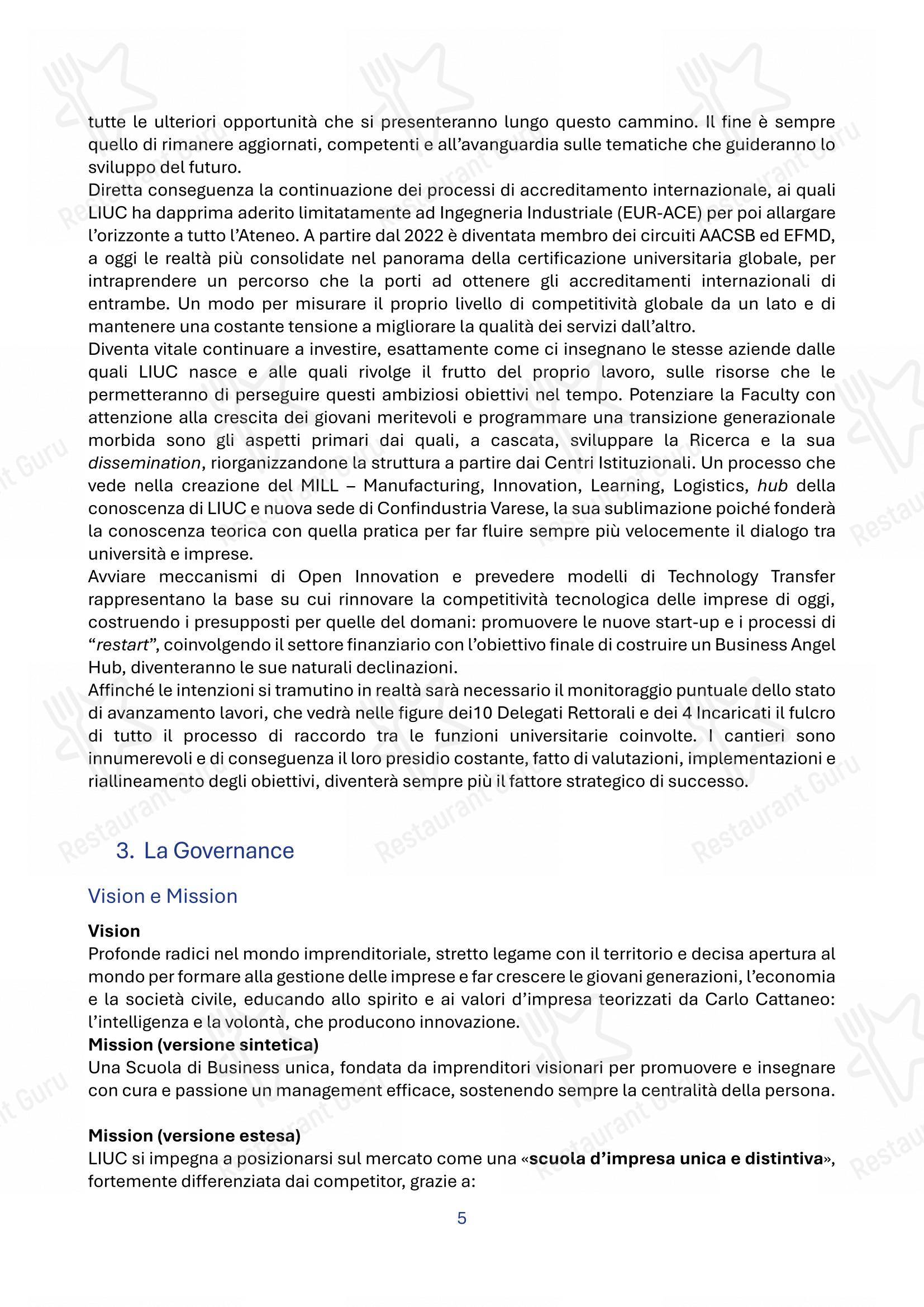 Menu per Panacea in Legnano