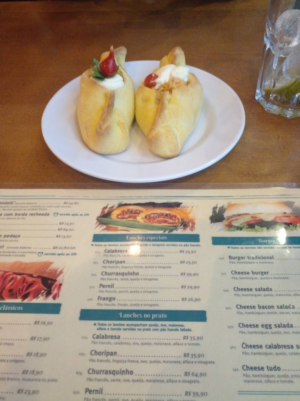 Padaria Panicenter cardápio