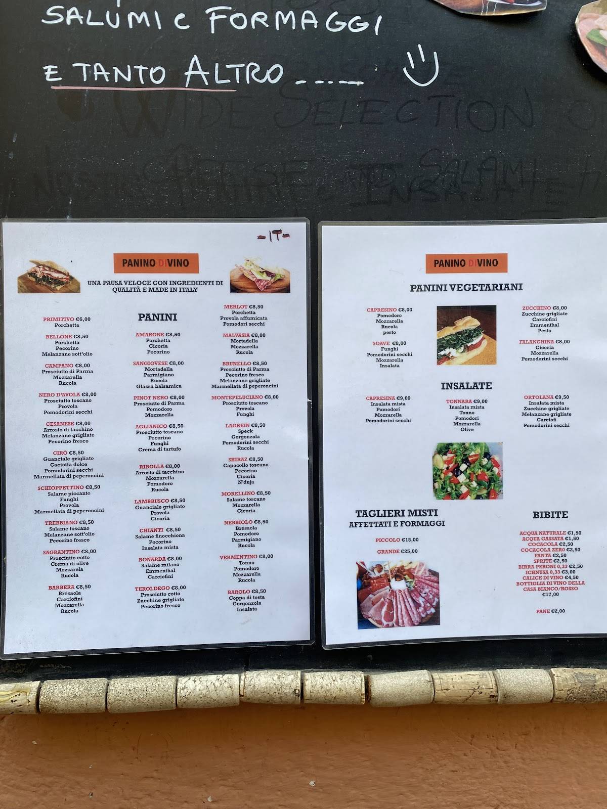 Menu di Panino Divino 