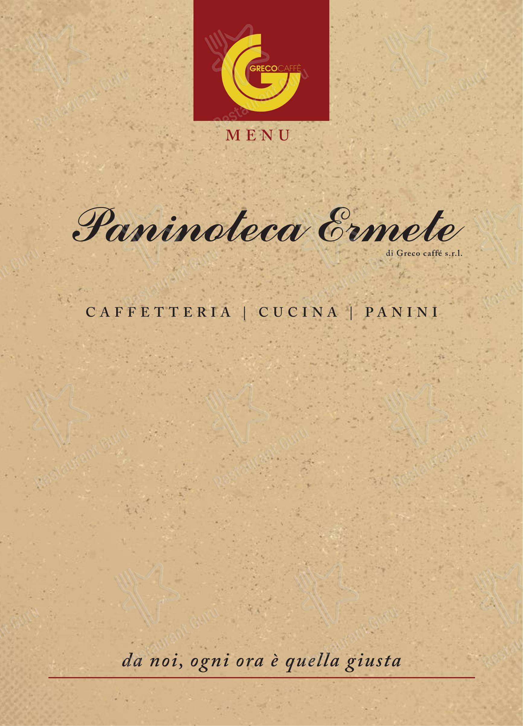 Paninoteca Ermete di Greco caffè s.r.l. in Lecco - Menu