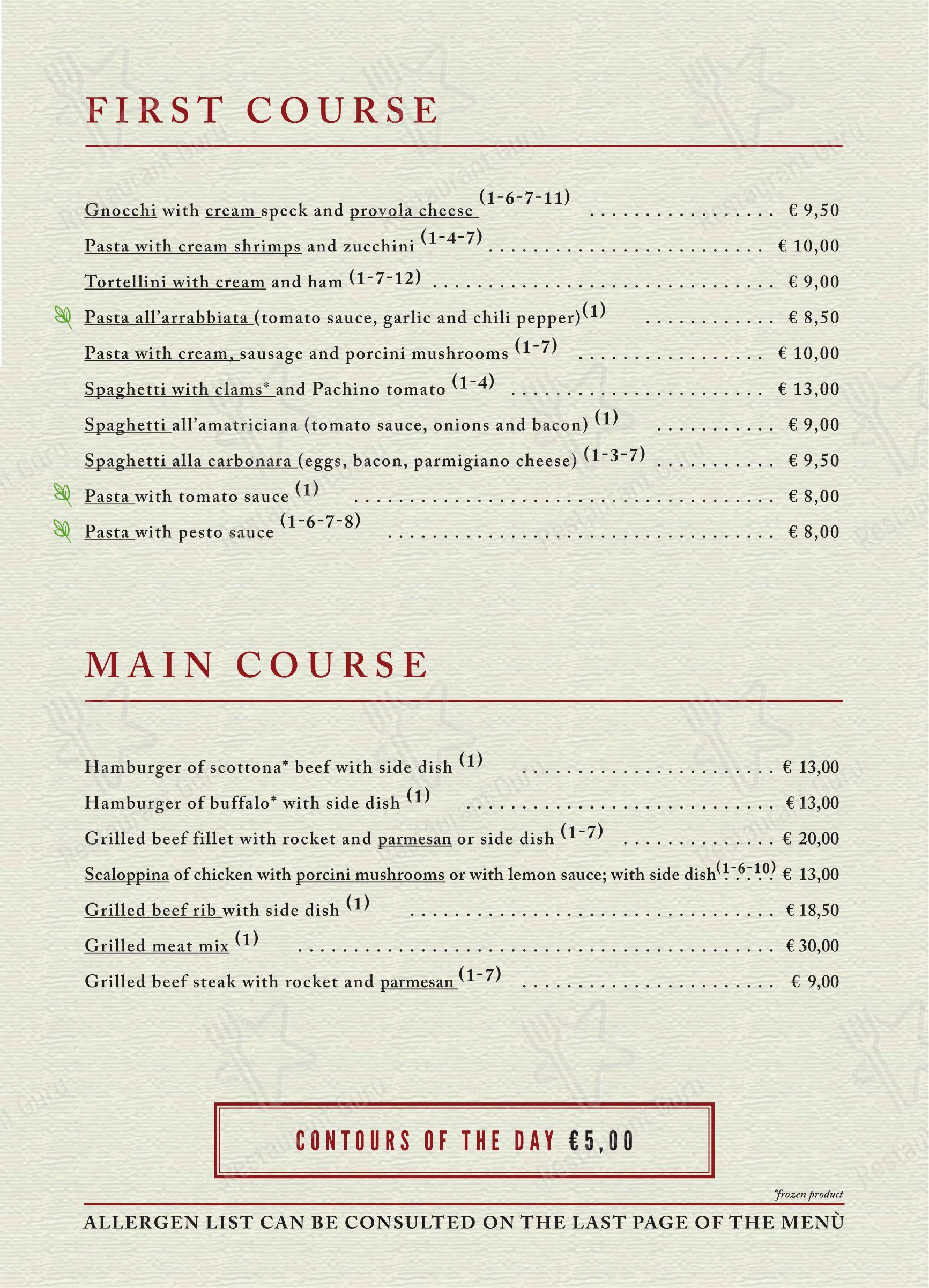 Menu bar per Paninoteca Ermete di Greco caffè s.r.l. caffè bar