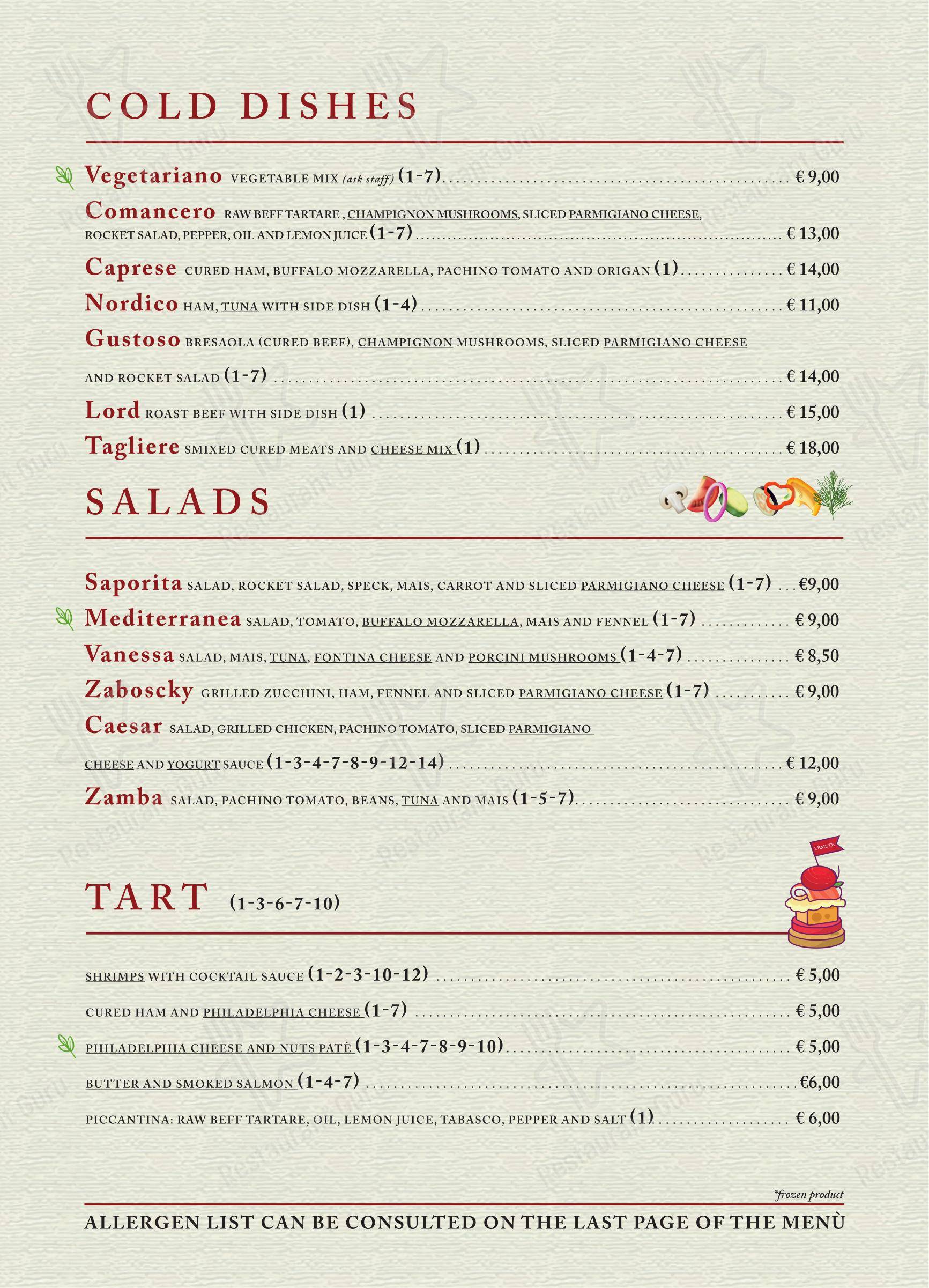 Menu bar per Paninoteca Ermete di Greco caffè s.r.l. in Lecco