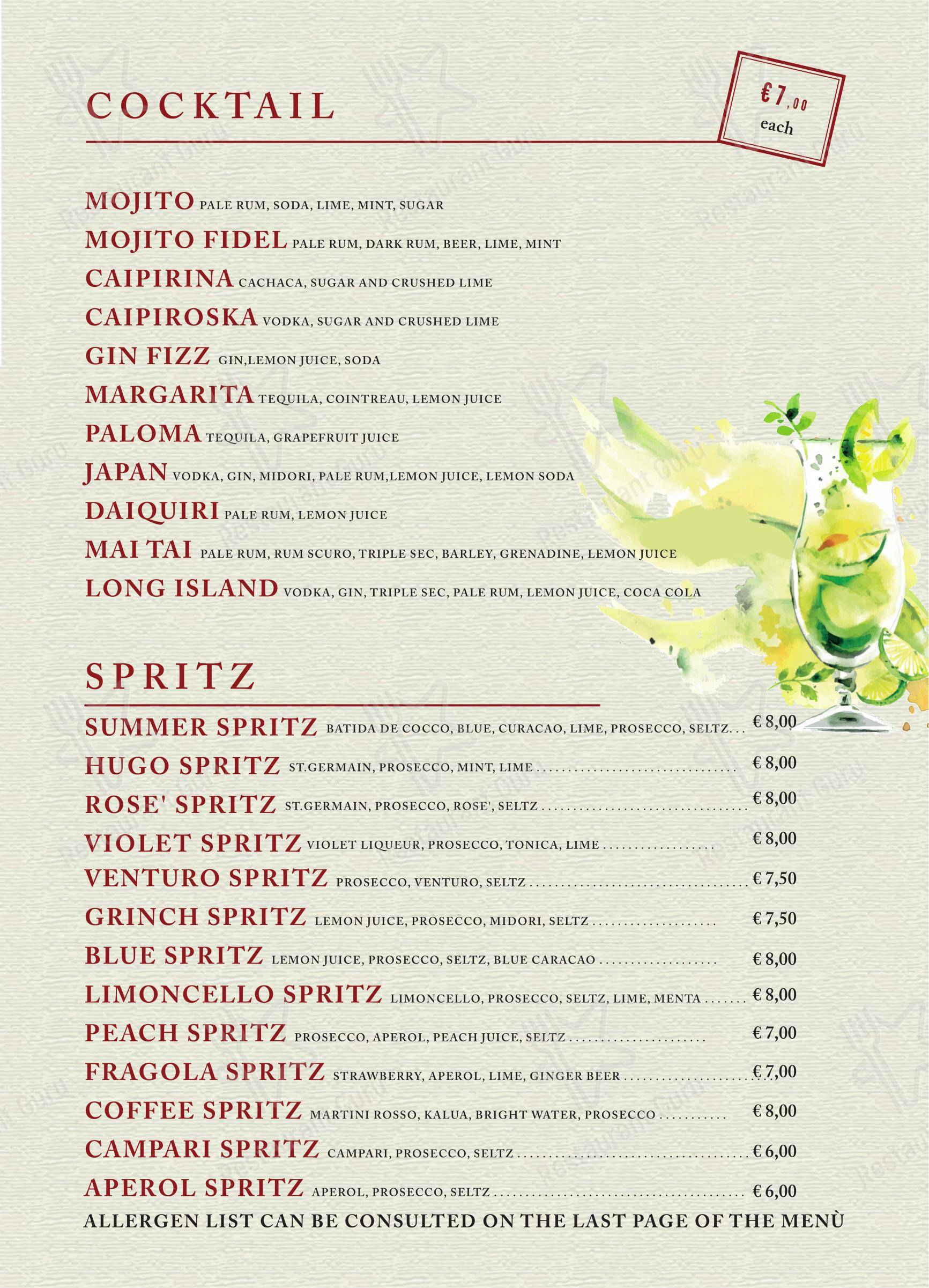 Paninoteca Ermete di Greco caffè s.r.l. in Lecco - Menu bar