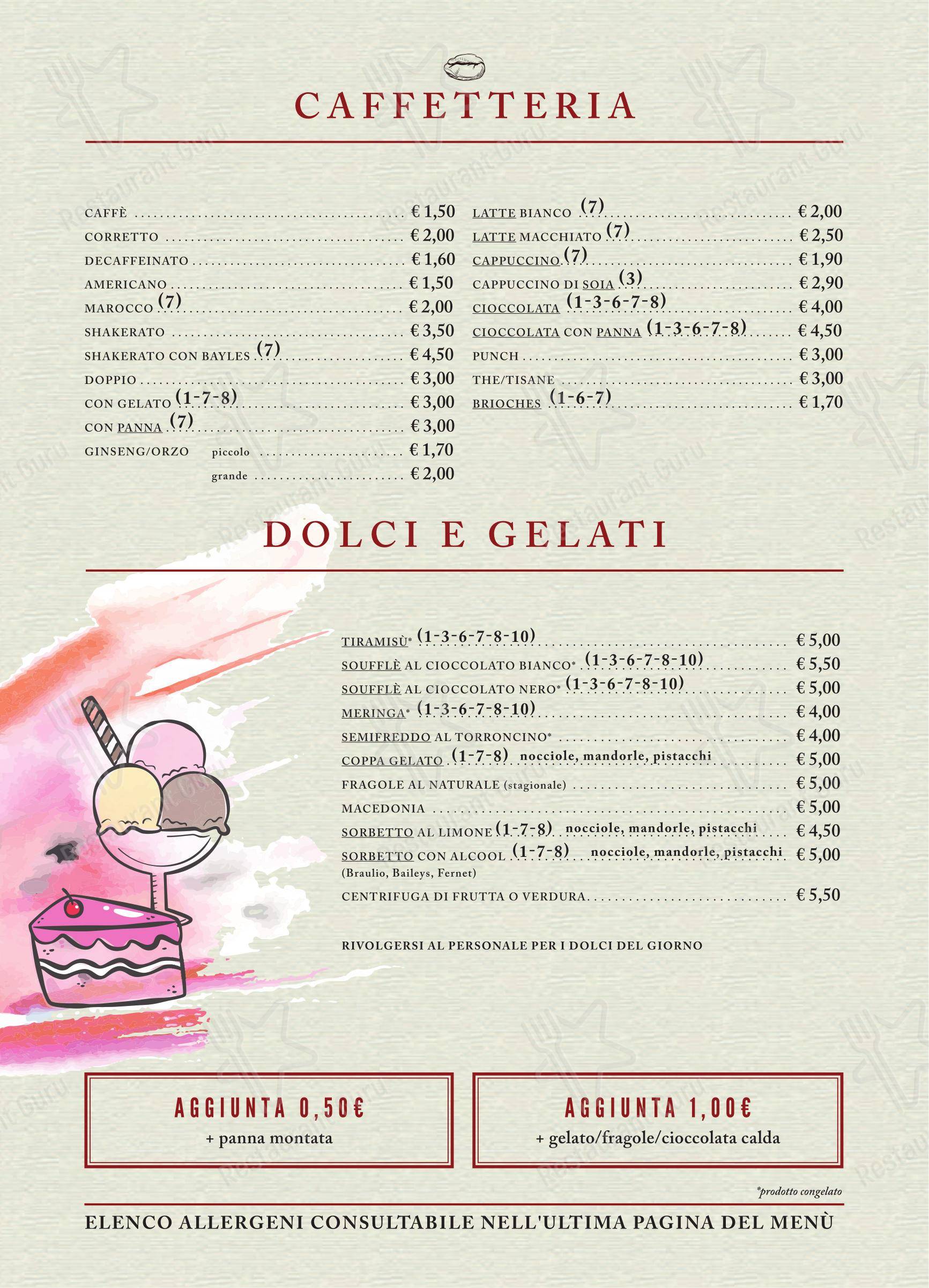 Menu di Paninoteca Ermete di Greco caffè s.r.l. - Menu