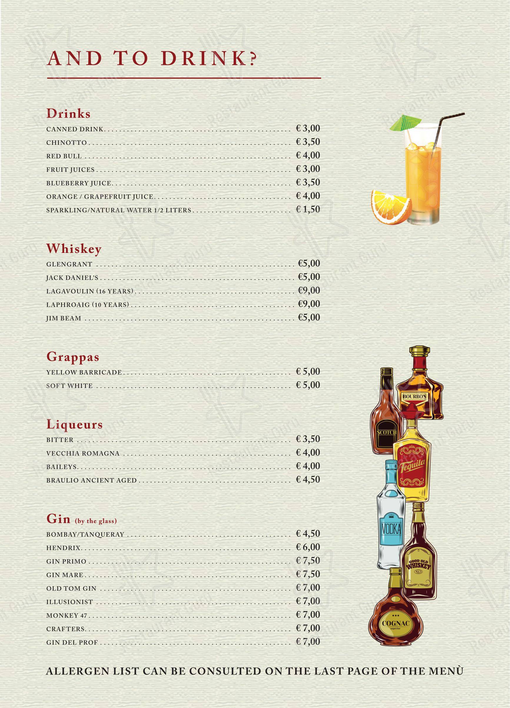 Paninoteca Ermete di Greco caffè s.r.l. in Lecco - Menu bar