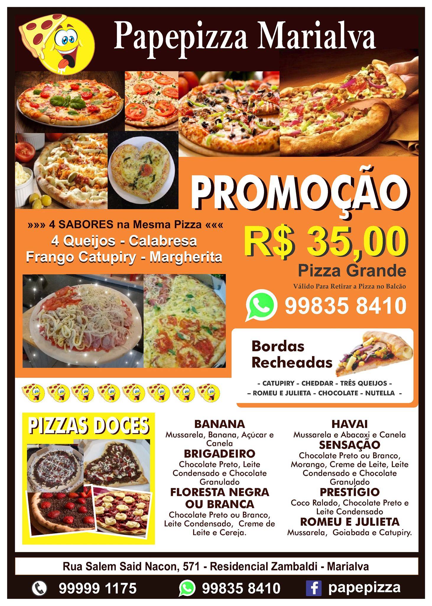 Papepizza cardápio