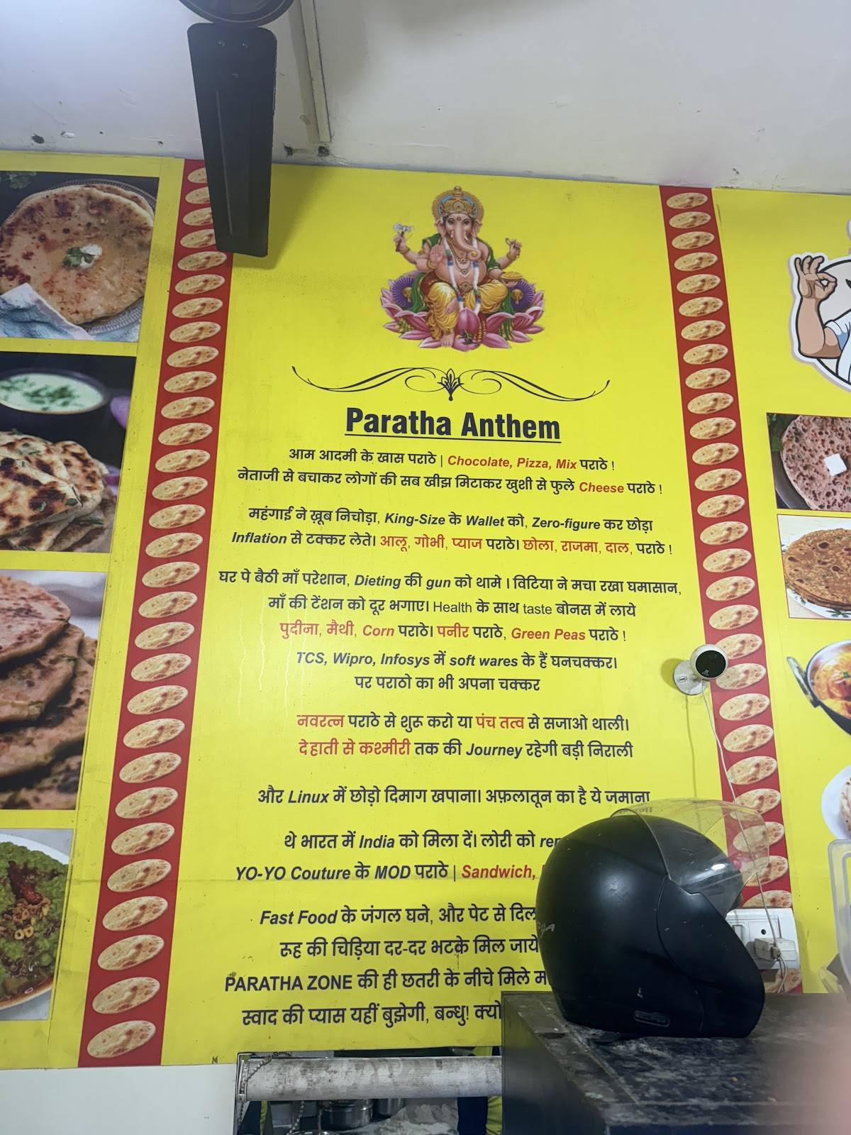 Paratha Zone menu