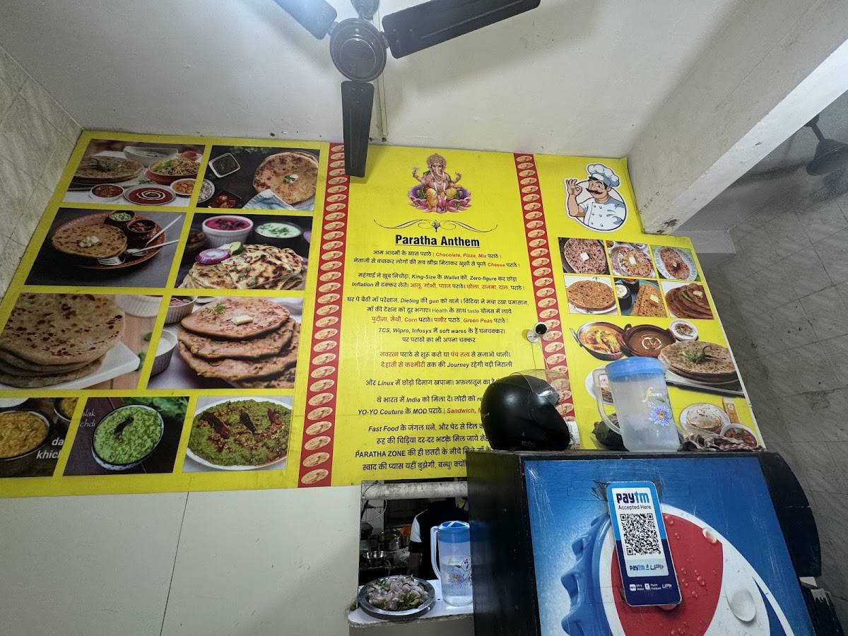 Paratha Zone menu