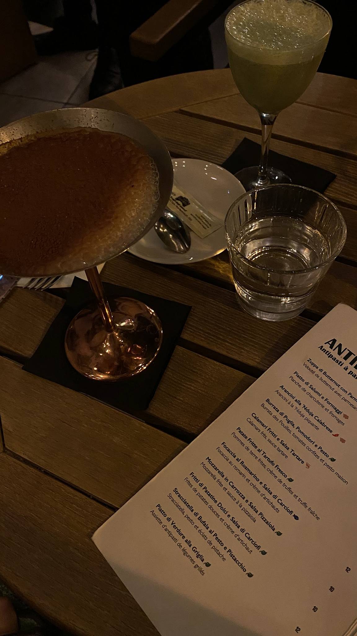 Menu de Bianca