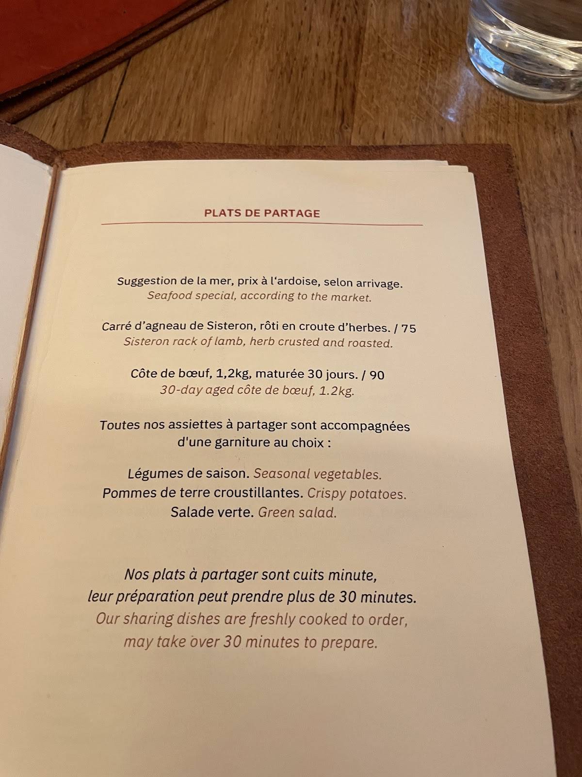 Menu de Jaja