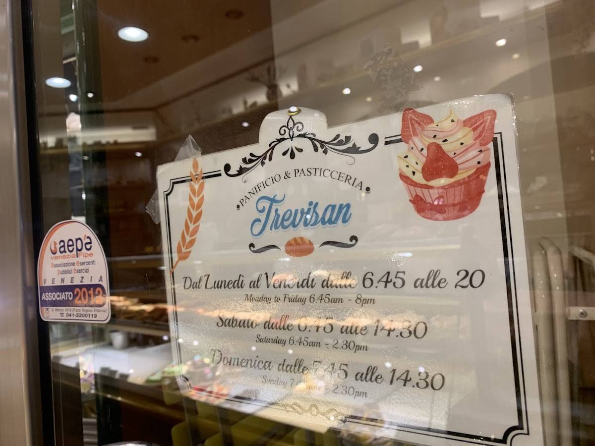 Menu di Pasticceria Trevisan 
