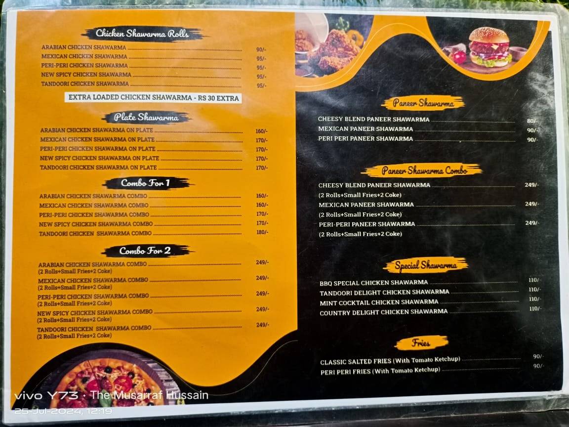 Absolute Shawarma @ Patna menu