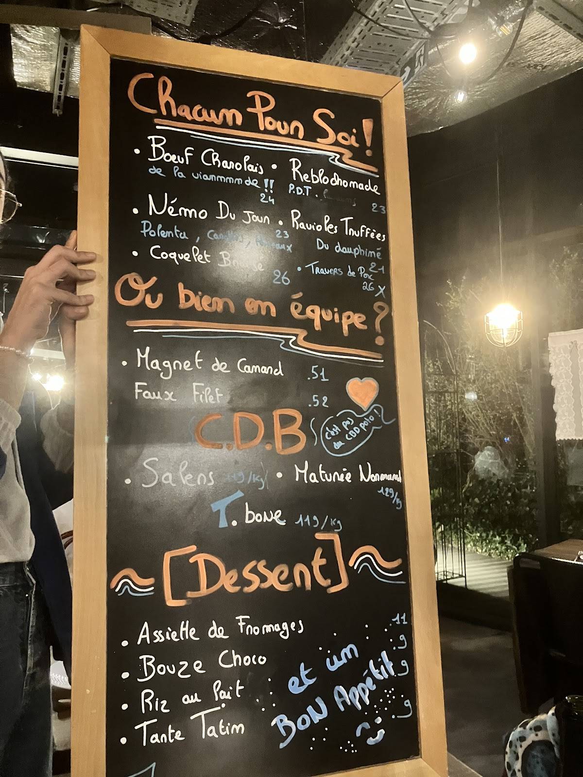 Pedzouille La Grange Menu