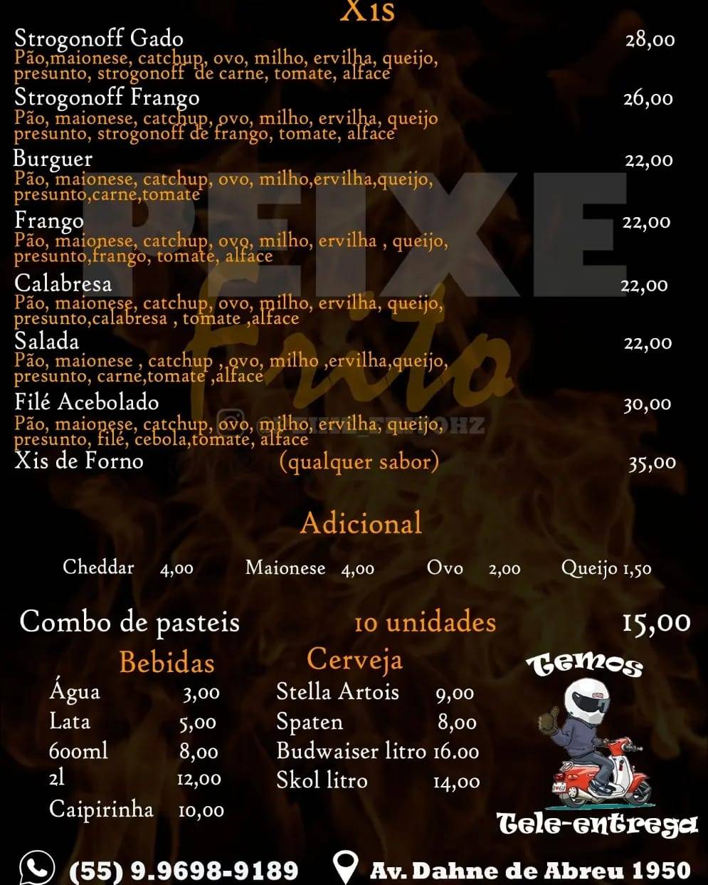 Peixe Frito Horizontina cardápio