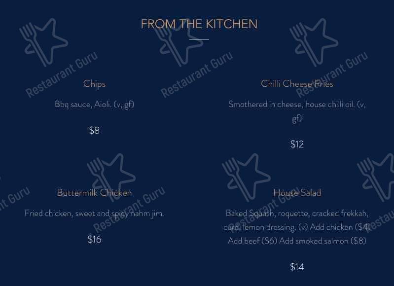 Menu at Percy Flint pub & bar, South Fremantle